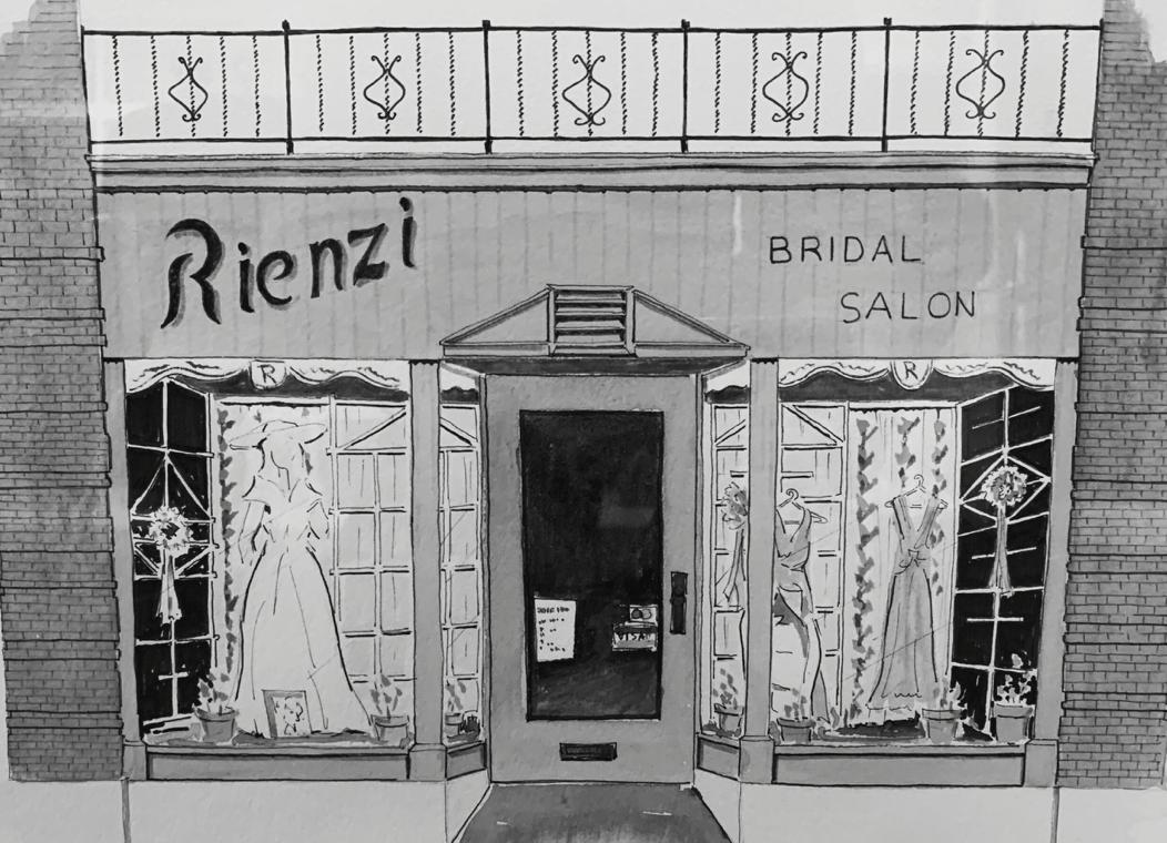 Rienzi Bridal Salon black and white photo rendering